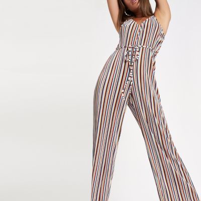 river island plisse playsuit