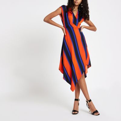 river island stripe midi dress