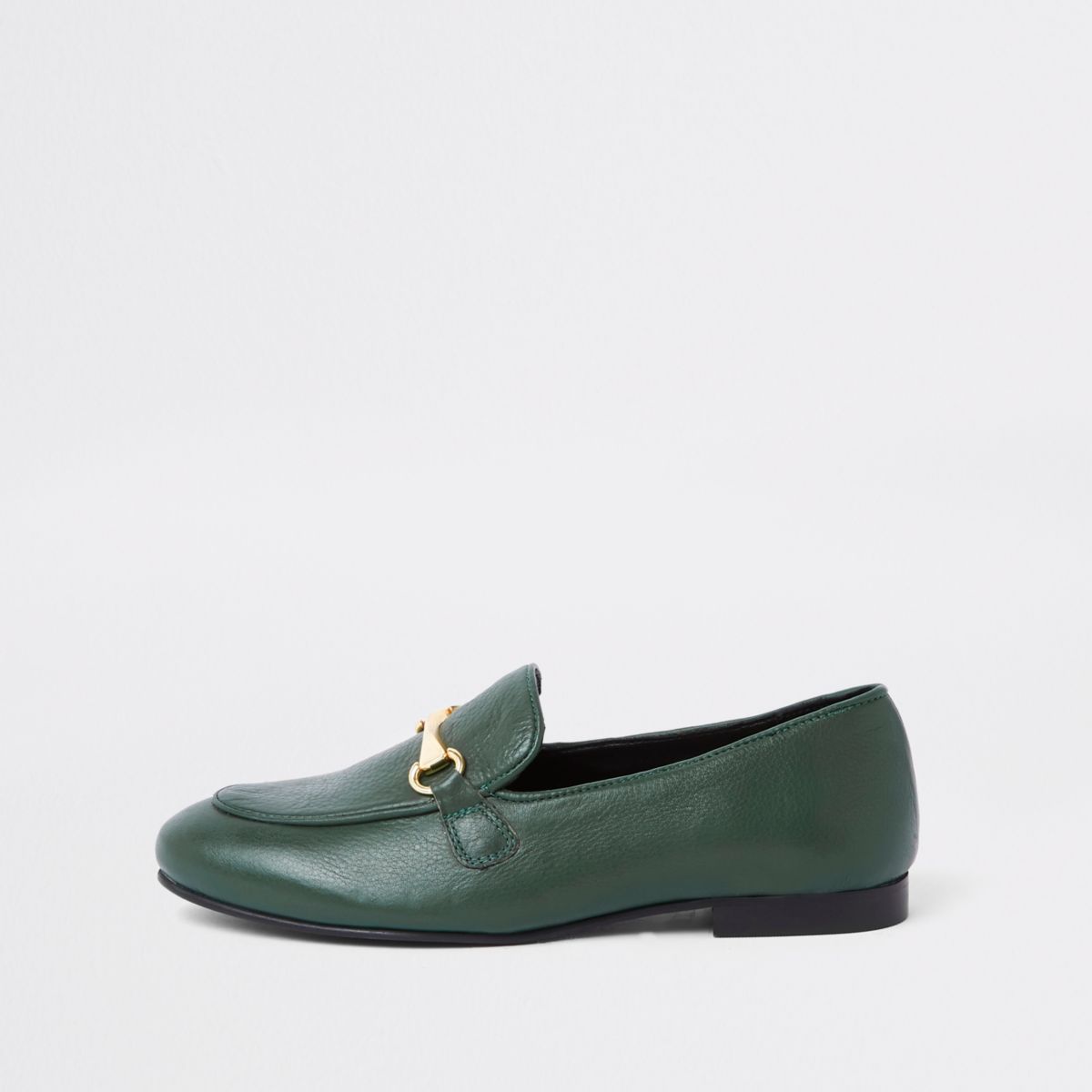 ladies green leather shoes