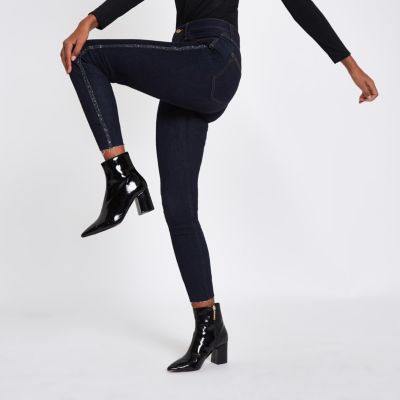 Dark blue Harper super skinny jeans