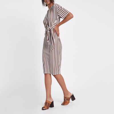 river island ribbed midi dress