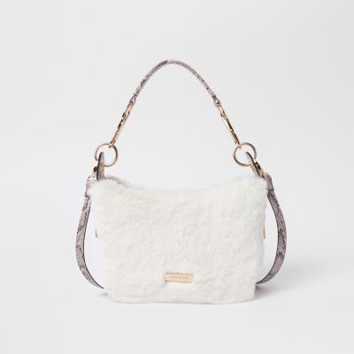 black fur bag river island