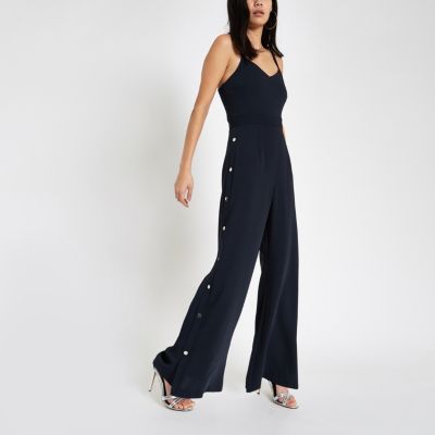 river island navy jumpsuit