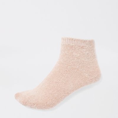 Pink fluffy ankle socks - Tights & Socks - women