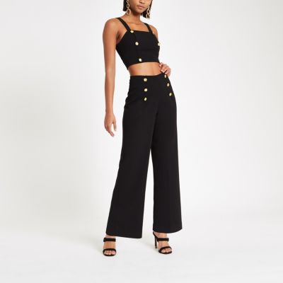 gold high waisted trousers