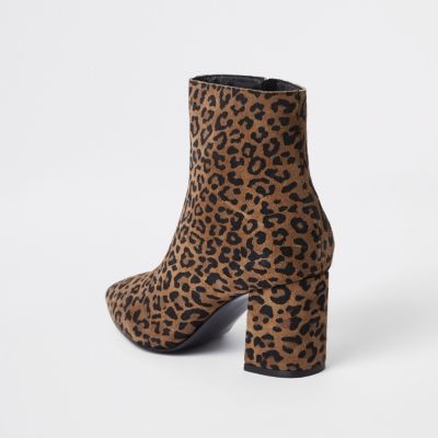 river island leopard boots