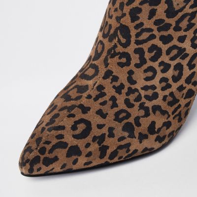 leopard print ankle boots river island
