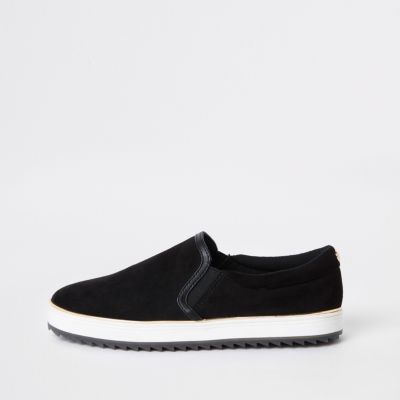 black plimsolls womens primark
