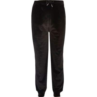 black velvet jogging pants