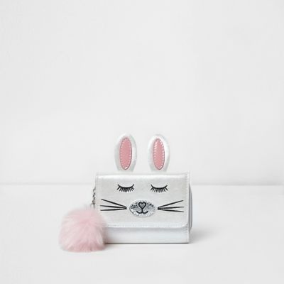 white bunny purse