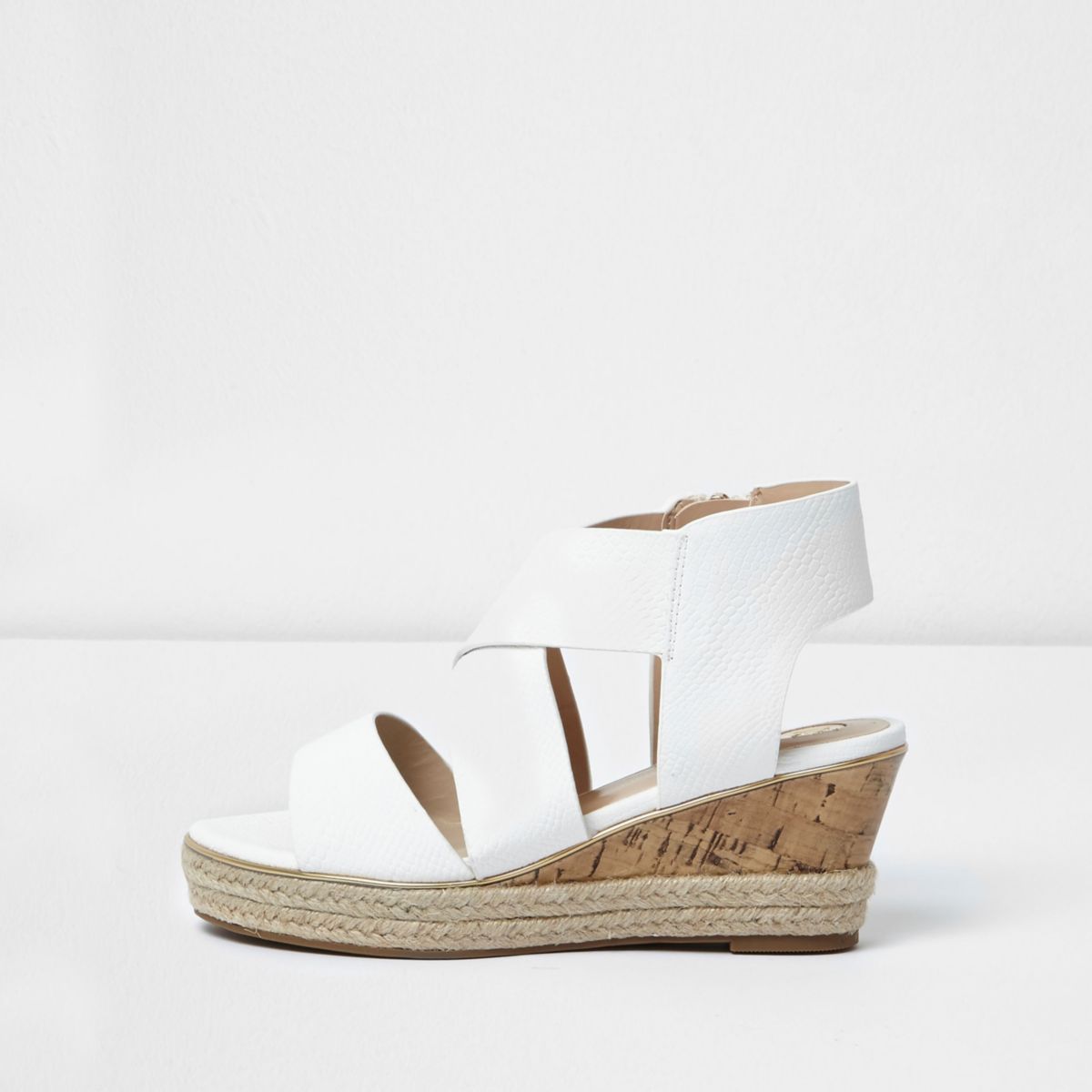 Girls white cork wedge sandals - Sandals - Footwear - girls