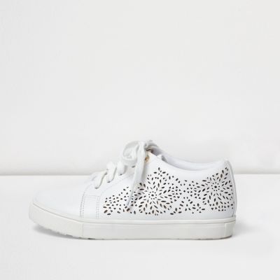 river island white trainers womens