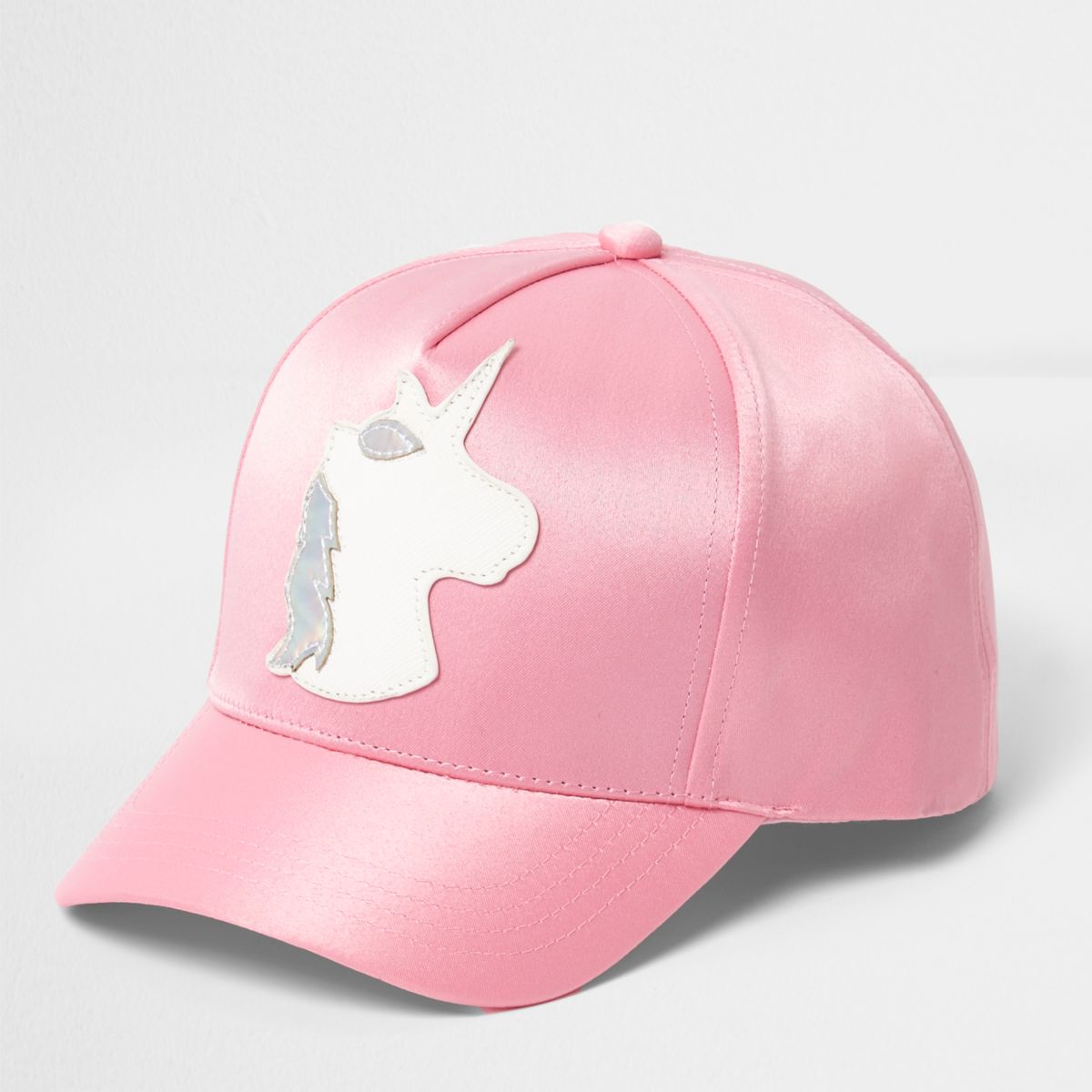 Girls pink satin unicorn baseball cap - Hats - Accessories - girls