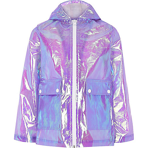 Girls light purple iridescent rain mac - Coats - Coats / Jackets - girls