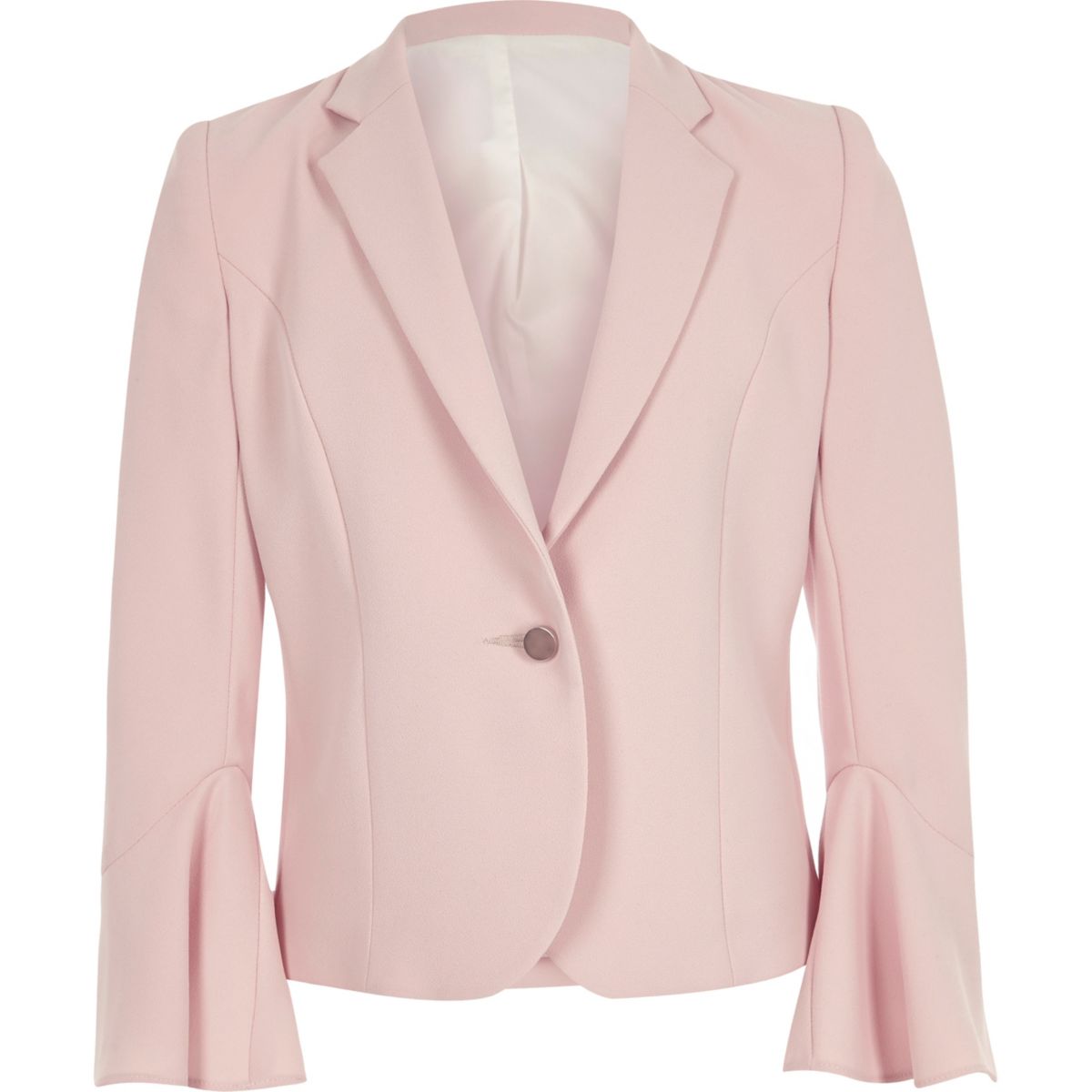 Girls light pink  bell sleeve blazer  Blazers  Coats 