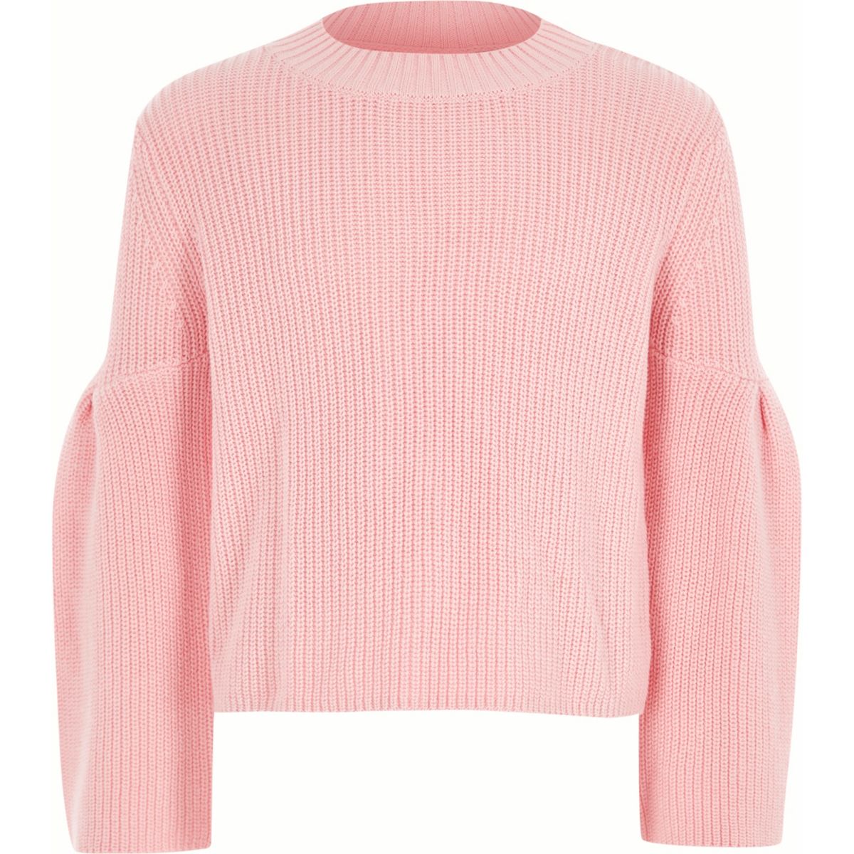 Girls pink bow cut out back jumper Cardigans / Jumpers Tops girls