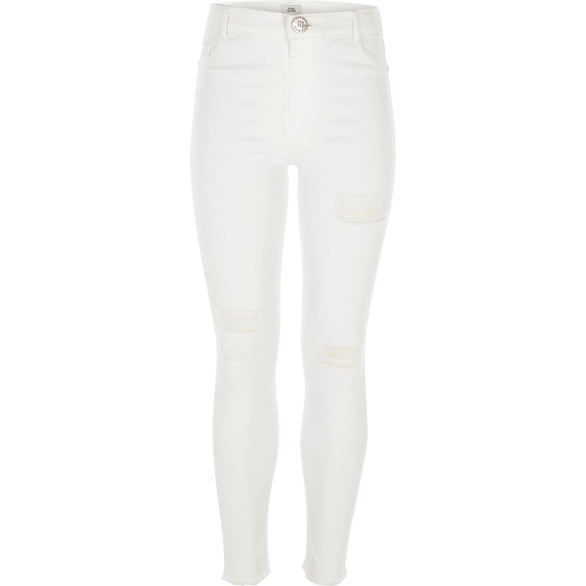 white skinny jeggings
