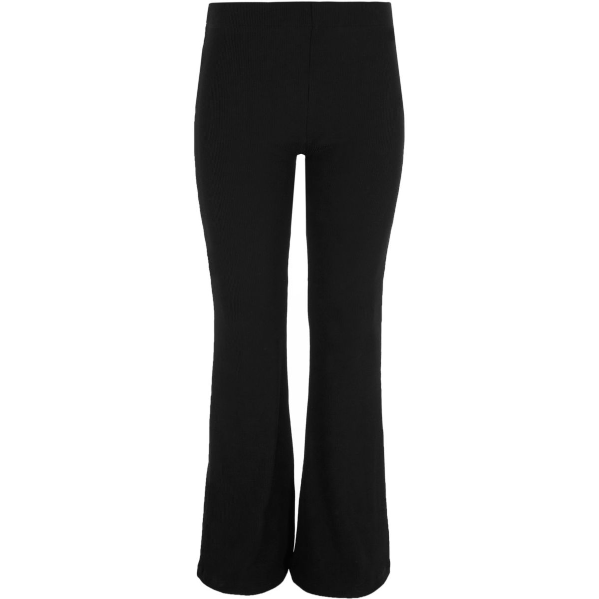 girls black flared leggings