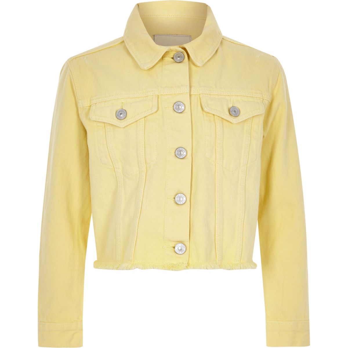 Girls light yellow denim jacket Jackets Coats & Jackets girls