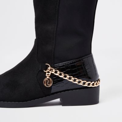 river island girls knee high boots