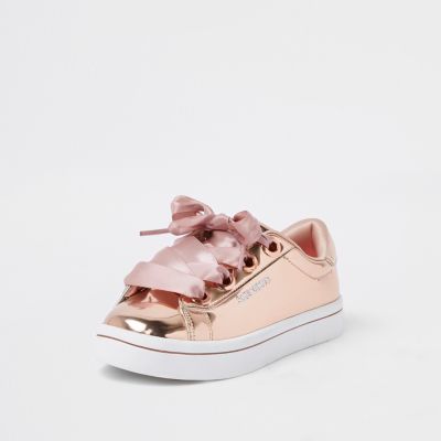 girls rose gold trainers