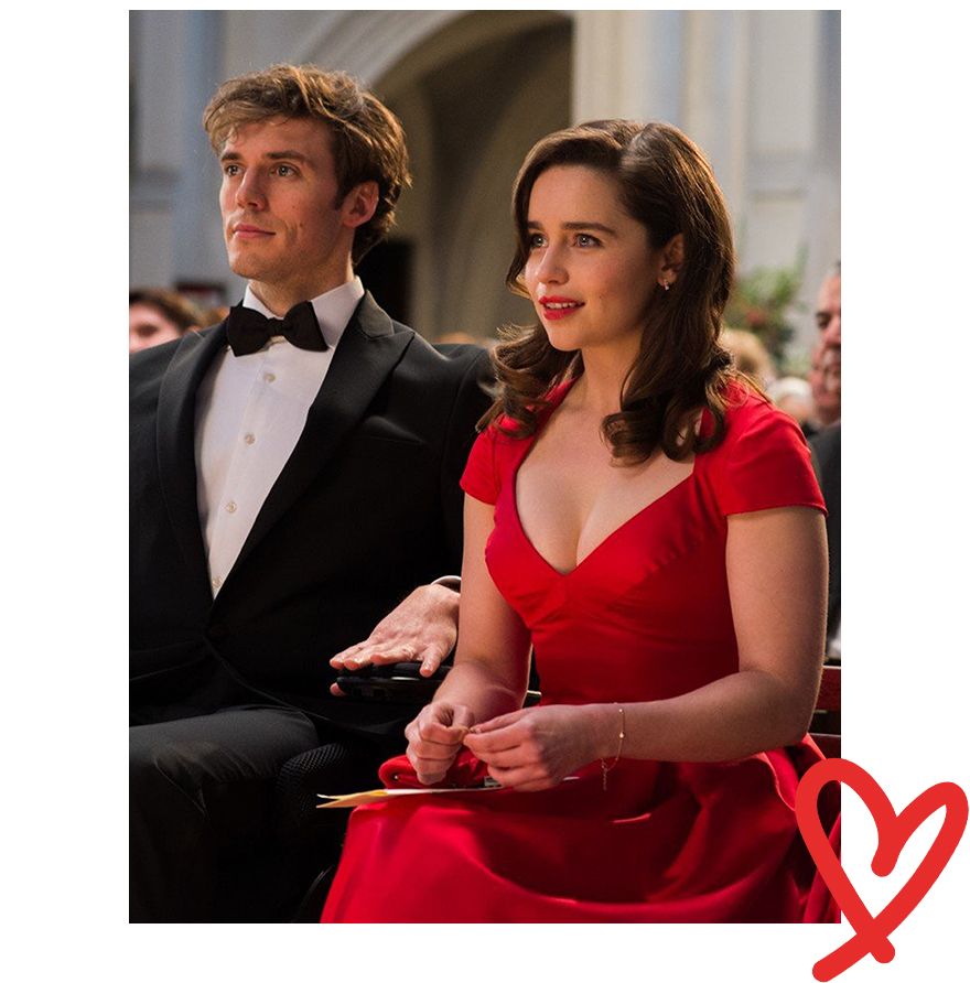 Me before you shop red dress scene