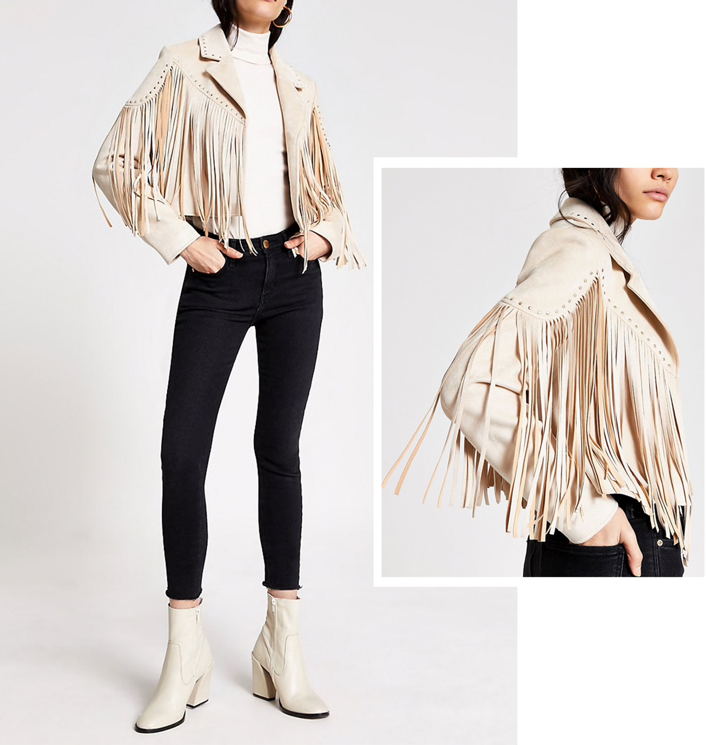 Tassel jacket shop river island