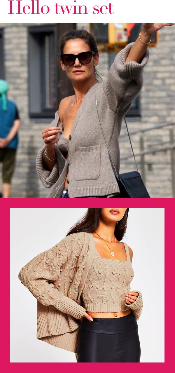 How to Knit Bra and Cardigan Set - DIY Katie Holmes Knit Bra Set