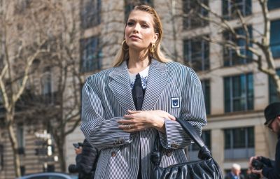 River island tailored dress clearance with belt in pinstripe